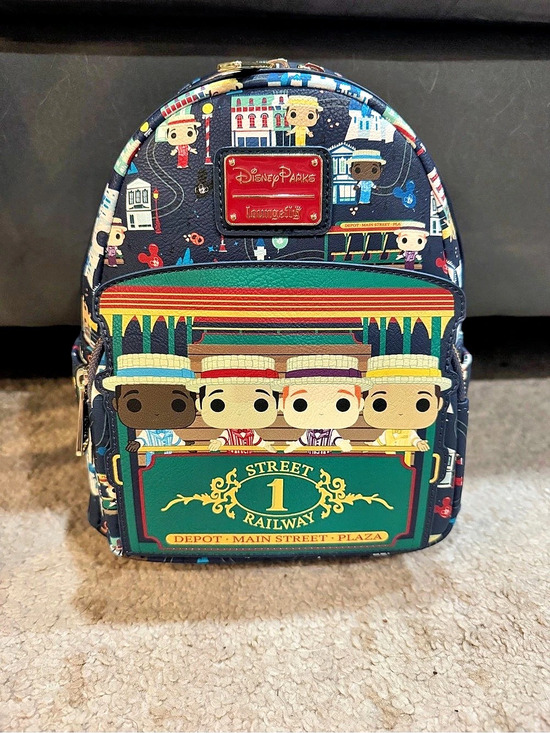 Loungefly Handbags - Loungefly Disney Parks Main Street Dapper Dans Mini Backpack Blue & Red